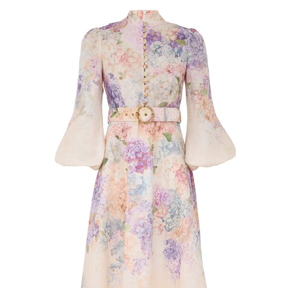 Zimmerman Dawning Buttoned Midi Dress - Picture 1 of 1